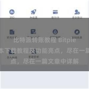 比特派转账教程 Bitpie钱包最新版本下载教程及功能亮点，尽在一篇文章中详解