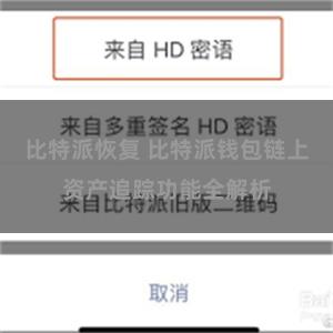 比特派恢复 比特派钱包链上资产追踪功能全解析